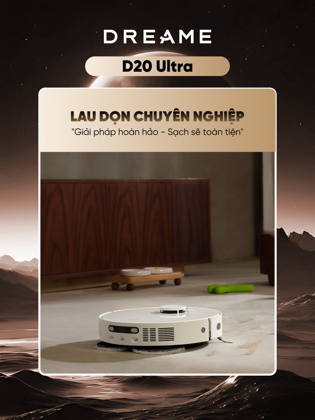 Giải quyết bụi bẩn cho 1 lần lướt với Dreame D20 Ultra #dreamevietnam #vesinhnhacua #robothutbui #Dreame #mayhutbui #robotlaunha #robotlausan #lausan #dreamhome #DreamHomeEveryday #NhaSachMoiNgay #muataitiktok #muataitiktokshop #livevuivodoi #dreamed20ultra #d20ultra