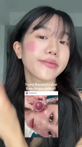 ROMAND BARE GRAPE COMBO!!🍇@Rom&nd US @YesStyle #kbeauty #koreanmakeup #romand #liptint #liptintviral #fyp #blushhack #creamblush  #creatorsearchinsights 