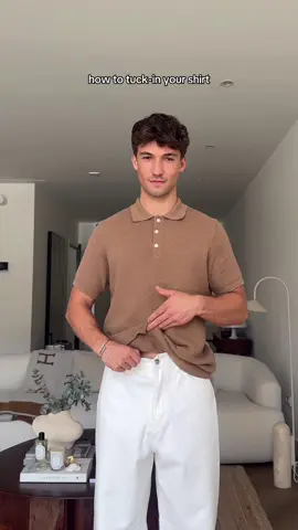 Perfect tuck-in hack for any type of shirt 🤯 #styling #style 