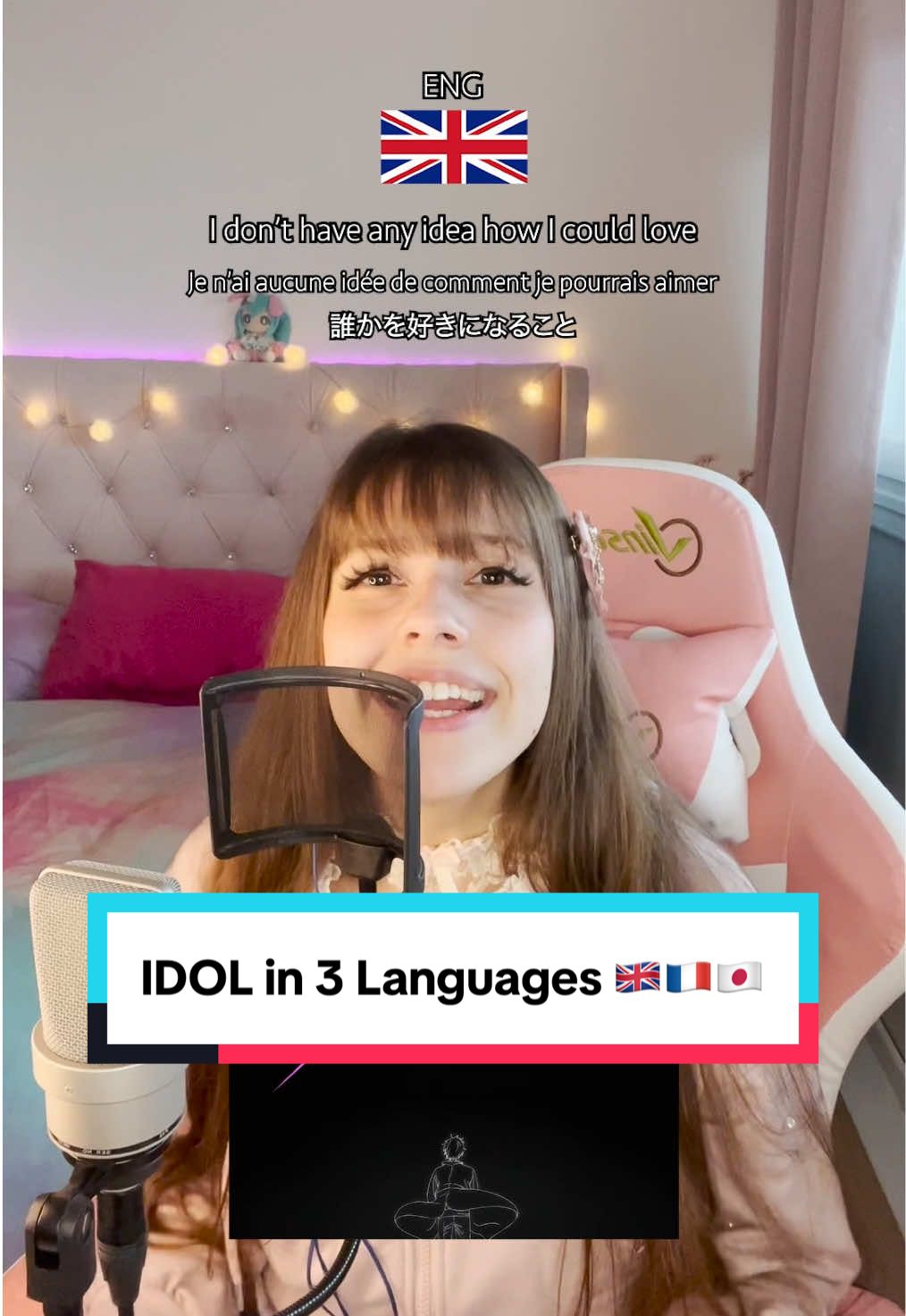 IDOL - YOASOBI in 3 languages 🇬🇧🇫🇷🇯🇵 Should I do more of these? 🤭 Let me know in the comments!! 💕 #アイドル #yoasobi 
