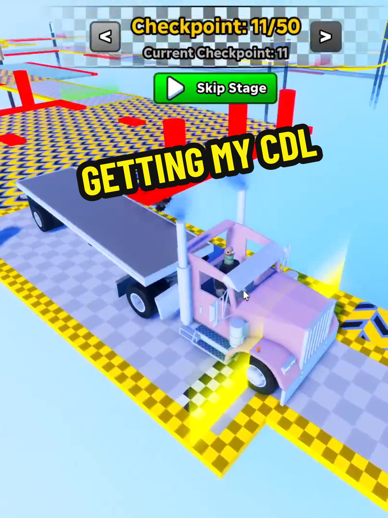 trying to get my CDL with @mrstaterlog_ 🤣 #roblox #robloxtiktok #robloxtok #robloxfyp #robloxgames #robloxobby #hardgame #steam #viralvideo #gamingtok #viralvideos #funny #talk #help 