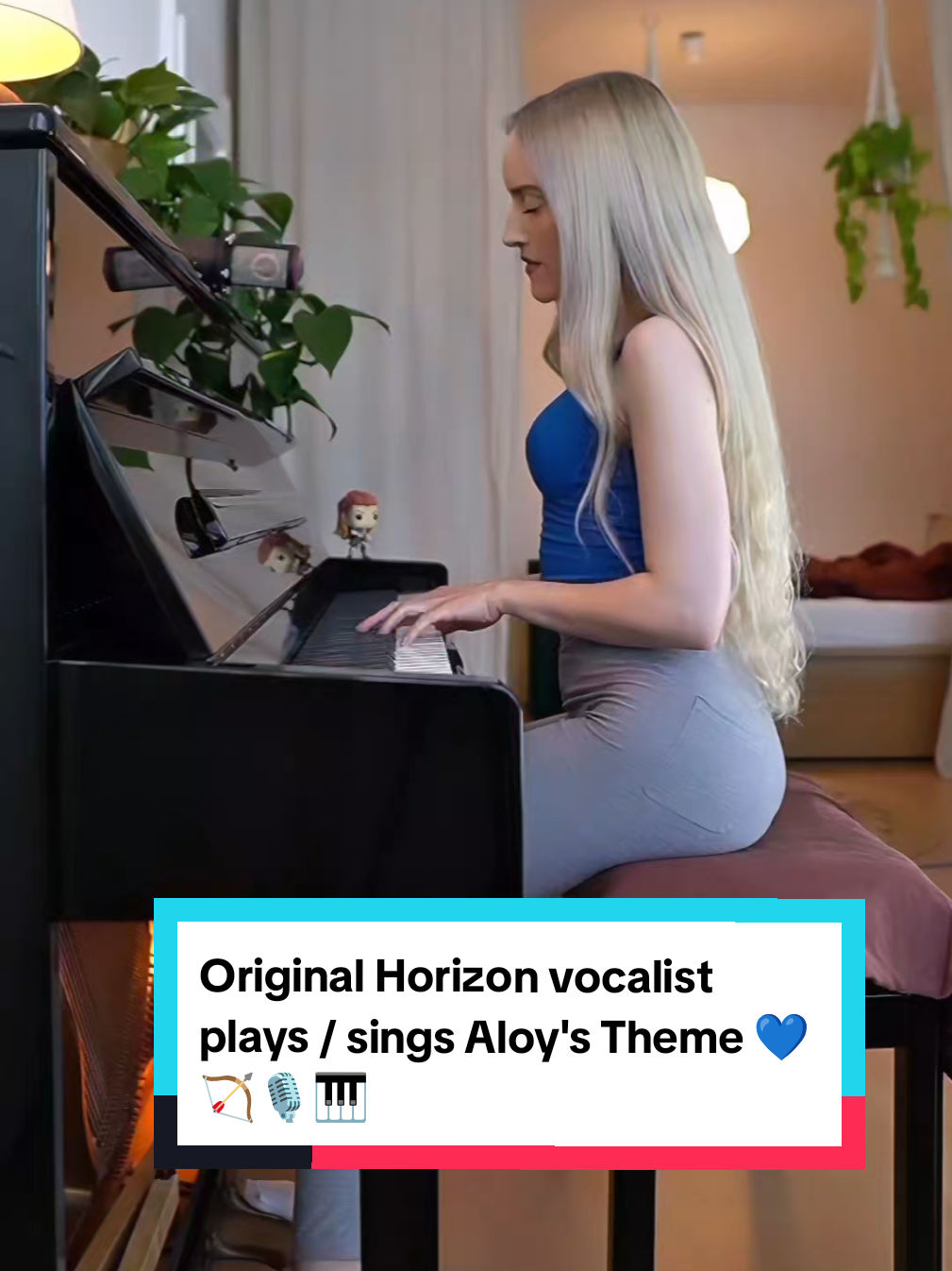 Years after singing the original #Aloy 's Theme by amazing composer #JorisdeMan in the #Horizon games @Guerrilla, I've now created a piano arrangement for an upcoming concert 🥹 🎮 Cozy video game concert: June 18, Munich, Germany - link in bio 💙 OST: Joris de Man - Aloy's Theme (ft. Julie Elven) #Aloy #HorizonZeroDawn #HorizonForbiddenWest #gamemusic #videogamemusic #gaming #PS5 #Playstation #videogame #OST #soundtrack #score #filmcomposer #composer #singer #soloist #concert #filmmusic #singer #vocals #vocalist #piano #pianist #acoustic #AloysTheme #Skyrim #Portal #FinalFantasy #LegendofZelda  @PlayStation @Sony Soundtracks @PlayStation DACH 