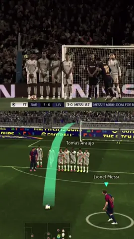 Goat freekick remake in iputbol 😋 (slowmo nya jelek bang hehe) #messi #efootball #messifreekick #barcelona 