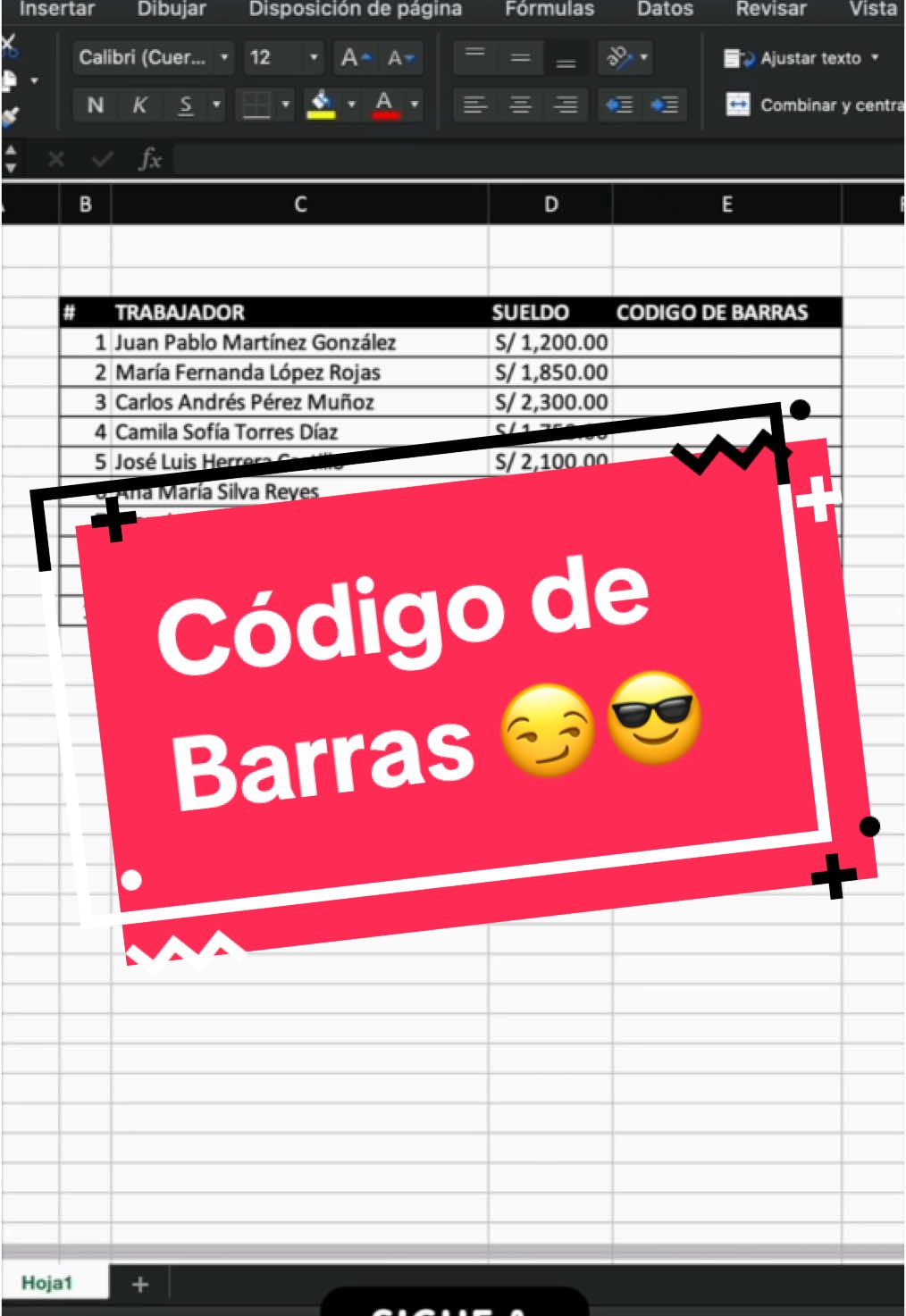 Ya sabía este truco? 🤫#excel #tutorial #exceltips #exceltutorial #excelpro #tutorialesdeexcel #aprendeexcelonline #excelparaprincipiantes #qr #barras 