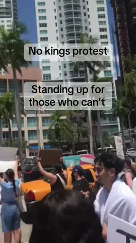 “Standing up for those who can’t. For the families torn apart, for the voices silenced, for the people who call this home. We won’t look away. #NoKings #ImmigrantsAreEssential 