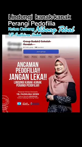 KETUA CABANG KEADILAN NIBONG TEBAL  mengecam sekeras-kerasnya kewujudan halaman pedofilia di media sosial.  Seluruh lapisan masyarakat diseru untuk sentiasa berjaga-jaga dan memerangi halaman media sosial yang memaparkan kandungan lucah dan tidak bermoral secara habis-habisan demi mempertahankan maruah anak-anak kita. Pedofilia adalah ancaman serius kepada keselamatan kanak-kanak. Kesedaran terhadap bahayanya adalah langkah pencegahan penting yang dapat memastikan isu ini ditangani.  Kesedaran mengenai ancaman pedofilia bermula dari rumah. Didik anak-anak asas penting kesihatan reproduktif dan sosial, juga mengenai sentuhan selamat dan tidak selamat. #cabangnibongtebal  #malaysiamadani #fypage   #capcut #penerangancabangnibongtebal   @fadhlinasidek @pusatkhidmatnibongtebal 