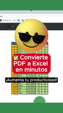 ✅Convierte PDF a Excel en minutos 🤩📊#excel #microsoftexcel #excelavanzado #reelviral #foryou