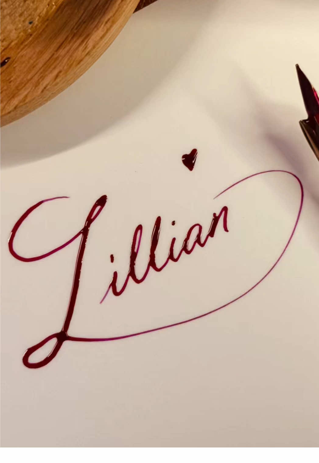 How to write Lillian a little bit fancier ✍️ #calligraphy #penmanship #asmr #satisfying #fyp #lettering #moderncalligraphy #calligraphytutorial #calligraphypractice #cursive #cursivewriting 