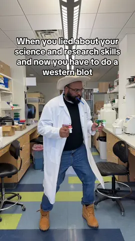 I didn’t have cowboy boots so I hope this is ok 🤠 #science #western #westernblot #fypp #TikTokPartner #BlackTikTok 