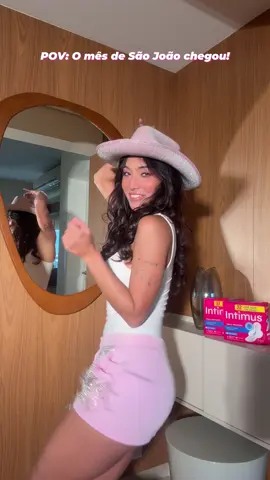 Eu já tô pronta pro São João com @Intimus, vem dançar você também! Usa o aúdio e se joga no arraiá 🩷✨ *publi