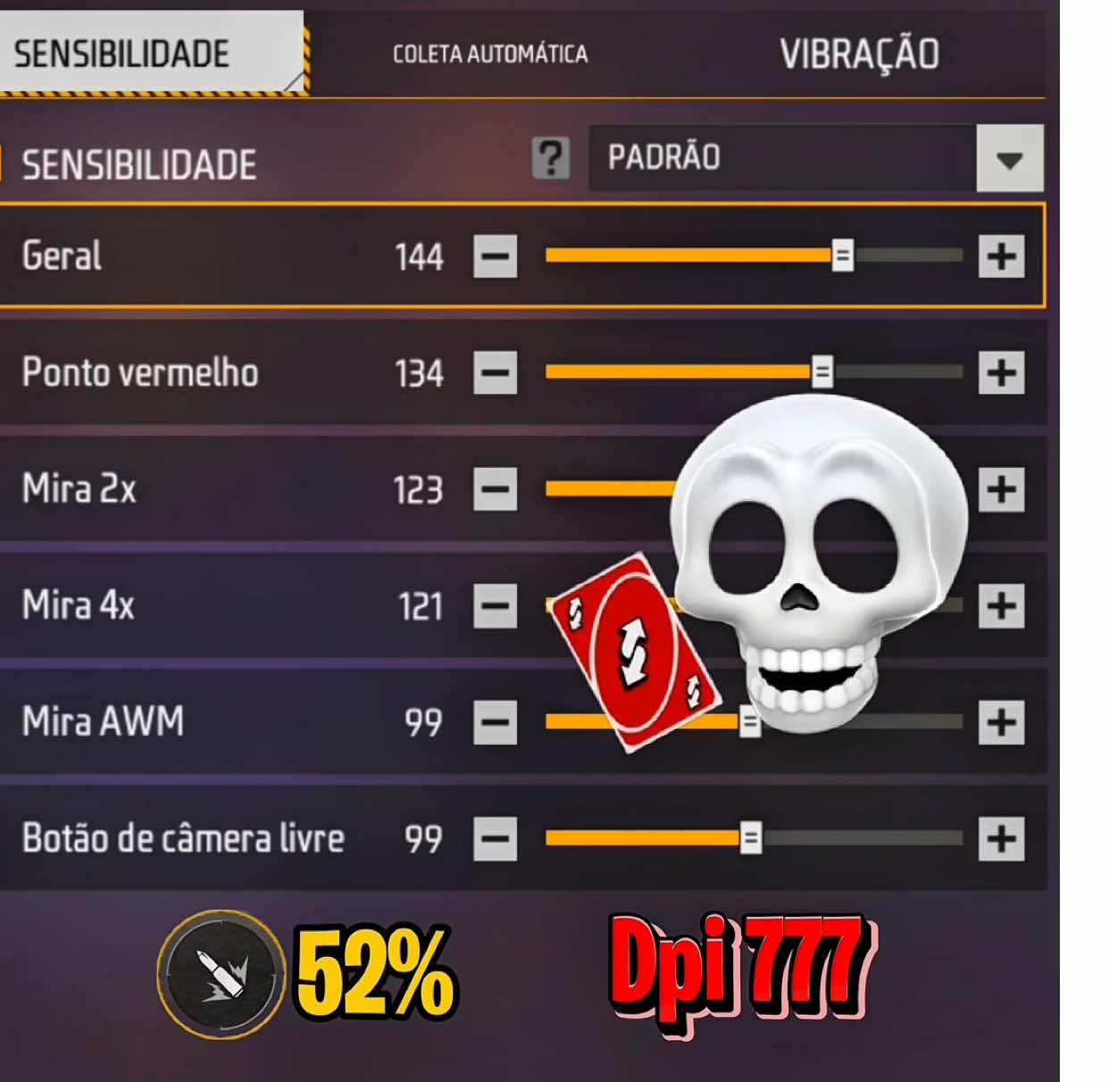 Sensibilidade nova atualização #freefire #sensibilidadefreefire #sensibilidade 