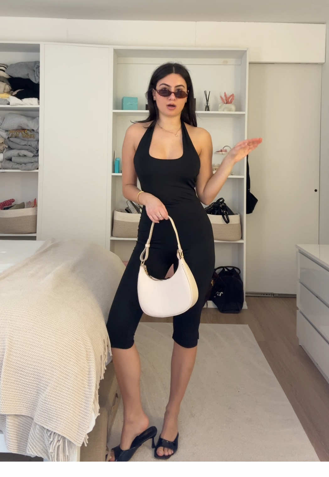 Perfect dentist fit. Wearing a small!  #OOTD #tiktokshopfinds #SummerFashion #caprijumpsuit #capri #summeroutfit 