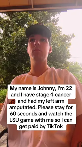 Please stay for just 60 seconds. That’s all it takes🙏 Tag your favorite brands, companies, celebrities, etc 🙏🙏🙏🙏 #cancerfighter #cancer #fuckcancer #ihatecancer #itsnotfair #cancersucks #cancersucks #fyp #fypシ #viral #blowup #makemefamous #viralvideo #sarcoma #amputee #lsu 