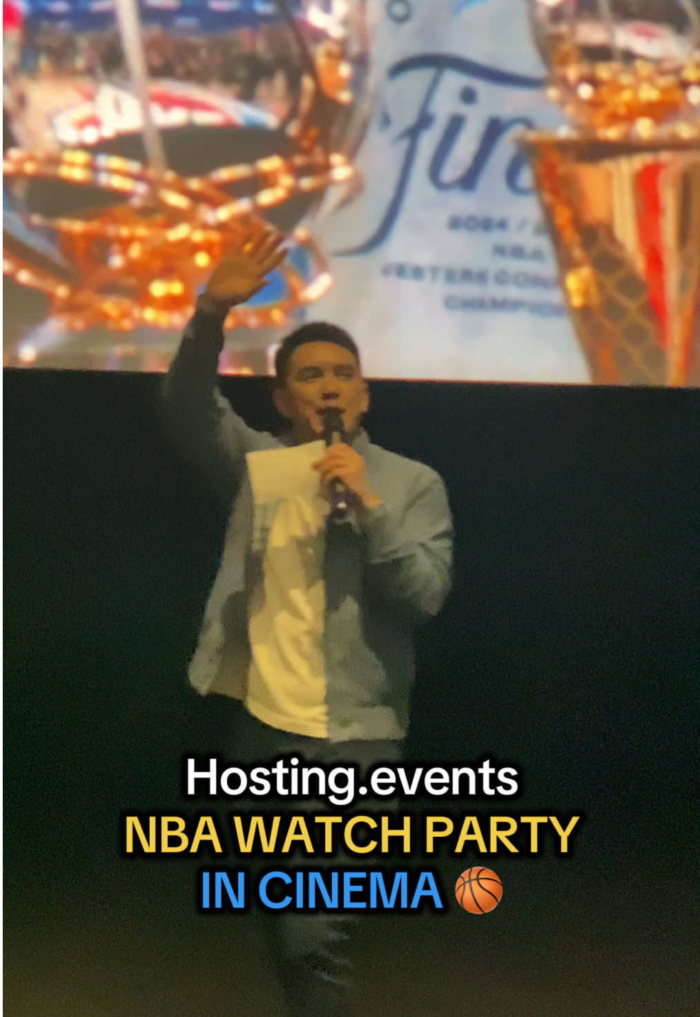 Hosted an #NBAFinals watch party, AND IN CINEMA! 🏀 The #OKCThunder tie the series 2-2 with the #IndianaPacers! #NBA #basketball #basketballph #OKC #Indiana #Thunder #Pacers #watchparty #fyp #host #hosting 