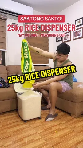 RICE DISPENSER NA SAKTONG SAKTO SA 25kg! WALANG SOSOBRA! #ricedispenser #ricebox #ricecontainer #ricedispenserviral #ricedispencertiktokshop #ricecontainerbox #ricestorage #25kgricedispenser #ricedispenser25kg 