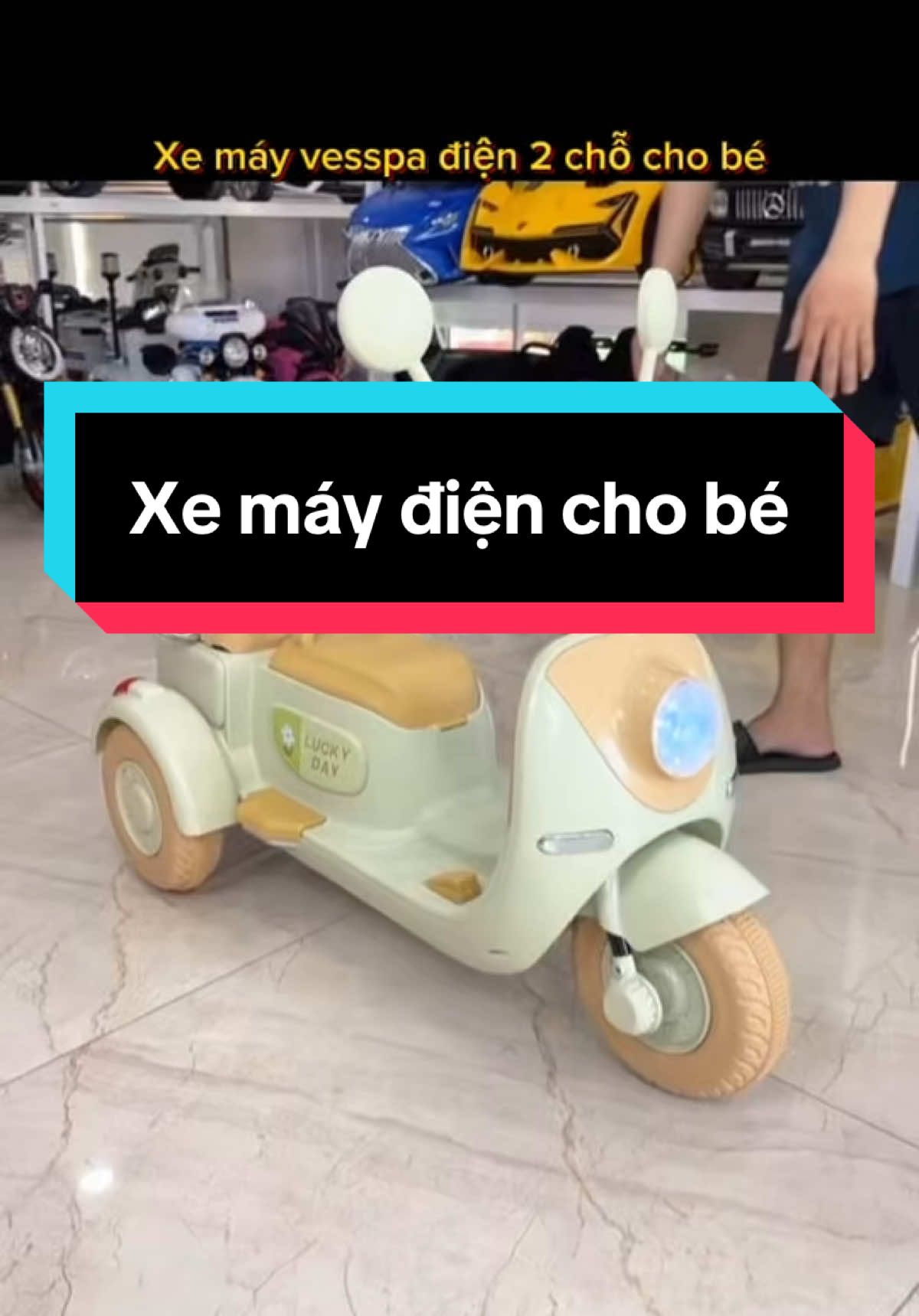Xe máy điện 2 động cơ vespa đôi cho bé #xemaydien #xedien #xemaydochoi #dochoichobe #dochoitreem #dochoixemay #xemay 