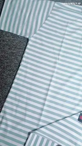 Kaos Salur Cotton Sage Look Fresh✨️🩵 #tshirtstripe #kaossalur #OOTD #fyp 