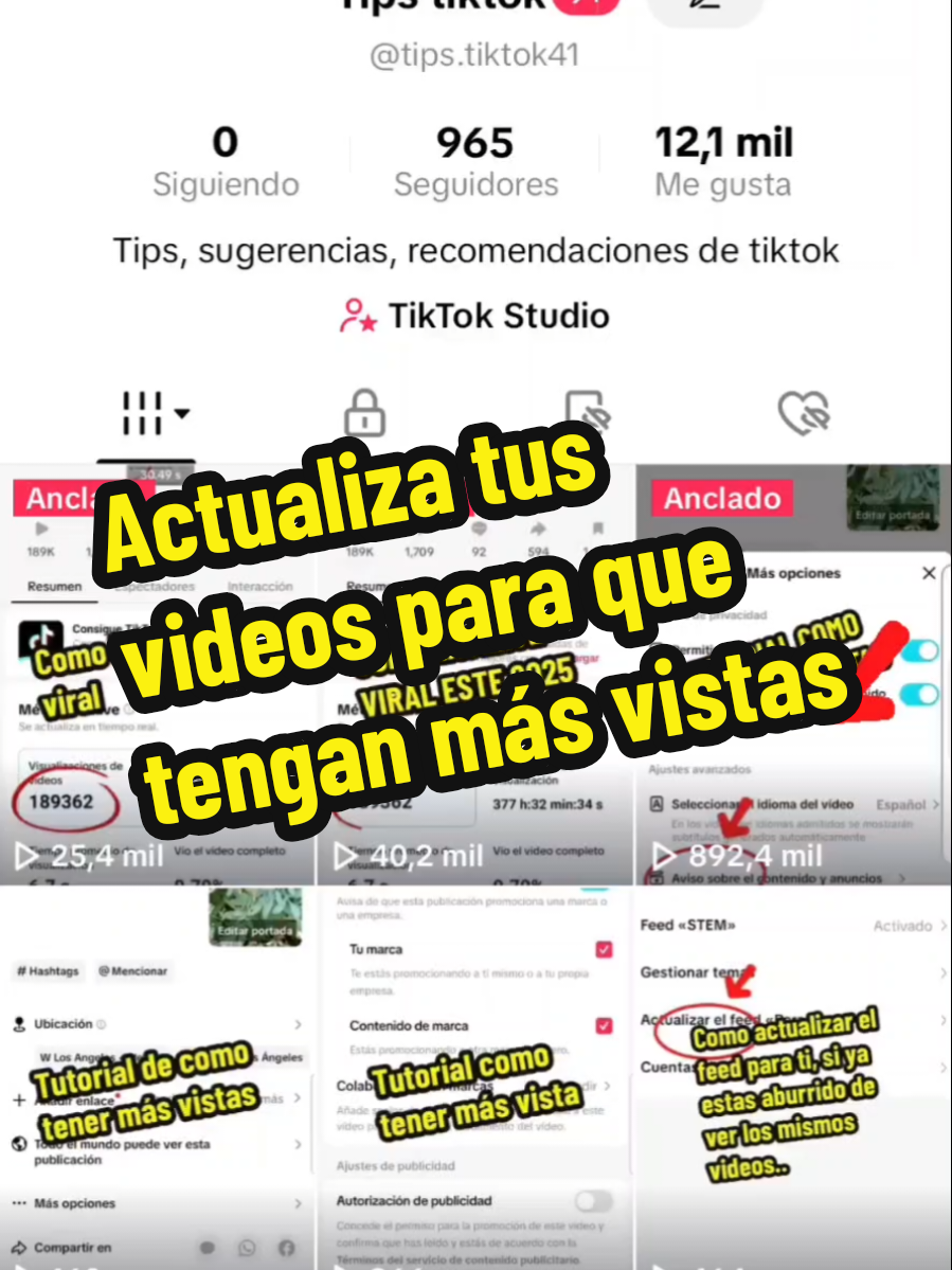 Actualiza tus videos para que tengan más vistas  #tipstiktok #creatorsearchinsight #algoritmo #algoritmotiktok #comohacerteviralentiktok #howtogotiktokviral  #tiktoktips #tiktokseo #crecerentiktok #comohacerviral 