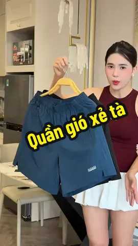 Quần gió xẻ tà guzado #kieugialinh #quanshortnam #guzado #quangio 