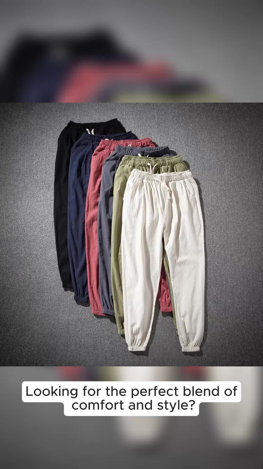 Oversized Men Harem Pants Loose Chinese Style Cotton and Linen Sweatpants Joggers High Quality Casual Trousers Men S-5XL 