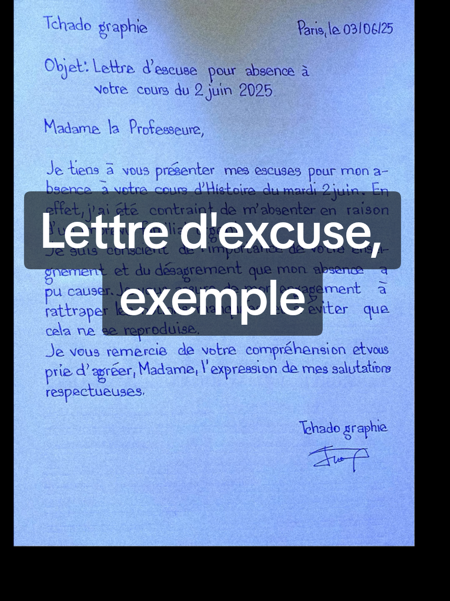 Lettre d'excuse  #lettredescuse #lettredemotivation #lettre 