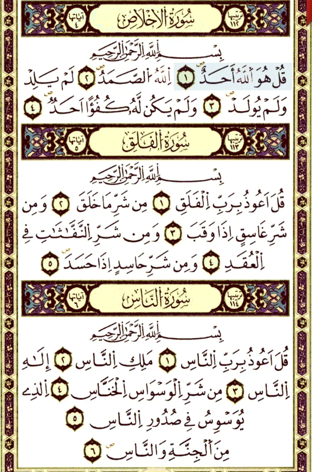 سورة الإخلاص سورة الفلق سورة الناس الشيخ علاء عقل