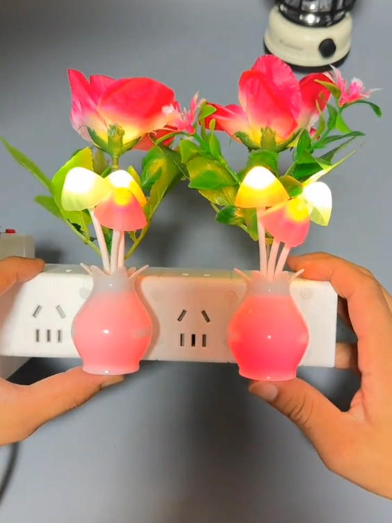 Lampu tidur LED bunga aesthetic super keren,yuk cek keranjang kuning #lamputidurjamur #tiktokshopindonesia #fypage 