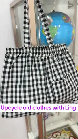 This bag made from old clothes is super simple! If you don’t have a sewing machine at home, you can stitch it. #fyp #diybag #LifeHack #stitchedwithling 