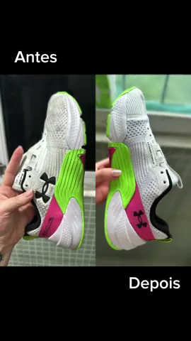 Diquinha para limpar tênis branco 🥹 #dicadeproduto #cifmilagroso #dicadodia #crossfit #tenisbranco #underarmour 