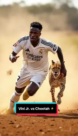 Vini Jr. & Cheetahs 🐆⚡️ #RealMadrid #AI #AIVideo 