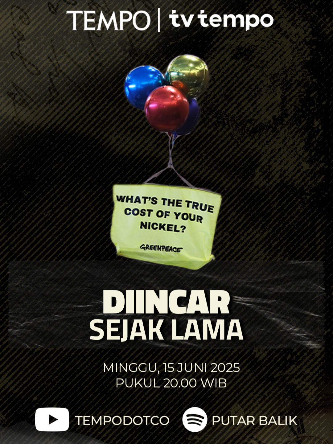 Diincar Sejak Lama Jauh sebelum polemik penambangan nikel di Raja Ampat mencuat, seruan untuk melindungi kawasan kepulauan ramai diungkapkan para peneliti kelautan. Namun pemerintah tetap memberi izin kepada sejumlah perusahaan untuk mengeruk mineral di sana. Simak selengkapnya di Youtube Tempodotco dan Spotify PUTAR BALIK. Tayang setiap Minggu pukul 20.00 WIB. @tvtempo @tempo.co #PUTARBALIK #Tempodotco