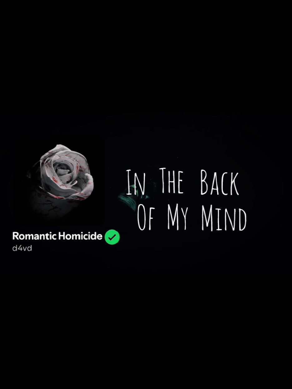 Romantic Homicide🥀 @d4vd @Spotify (pueden darme sugerencias para mejorar mis videos) #d4vd #spotify #music #sadsongs #D4VD 