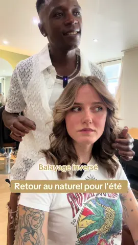 Retour au naturel pour l’été, balayage inversé  #naturalhair #balayageinversé #blondnaturel #blondehair 