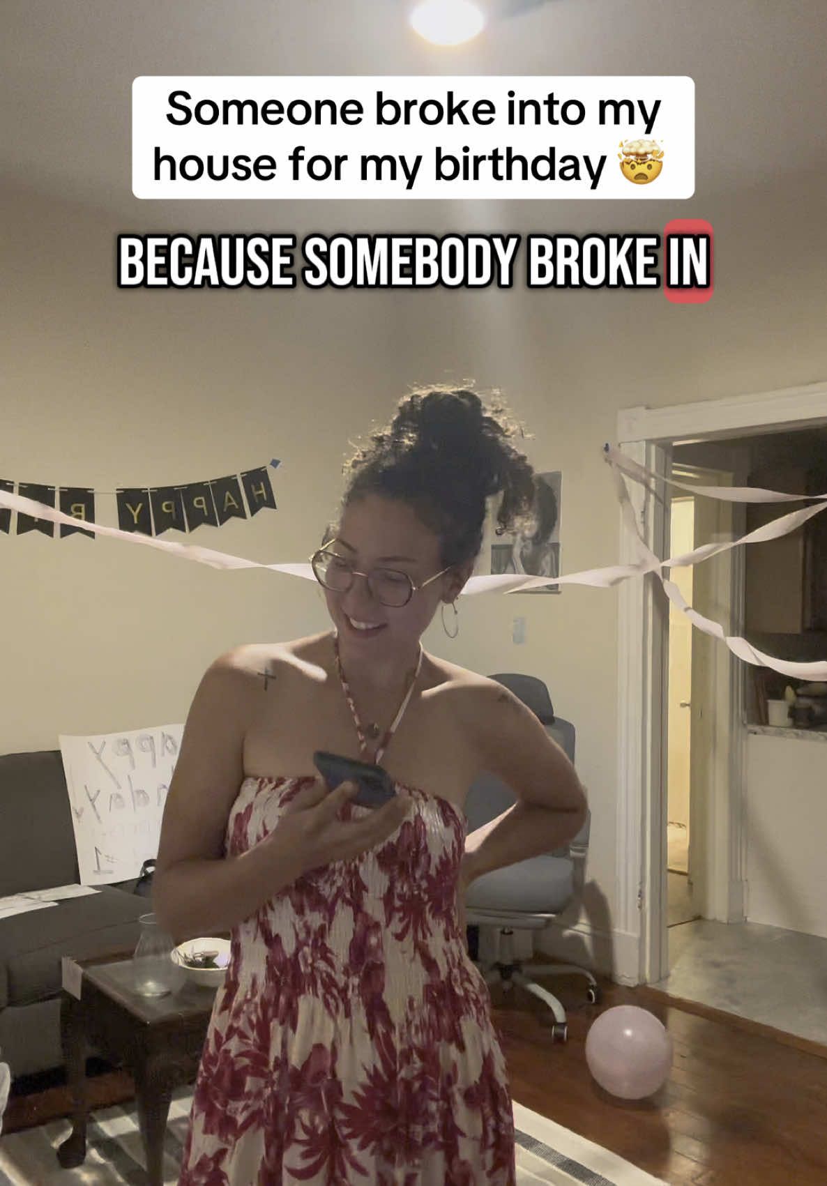 Someone broke into my house… #birthday #funnyvideos #prank #birthdayparty #surprise #friends 