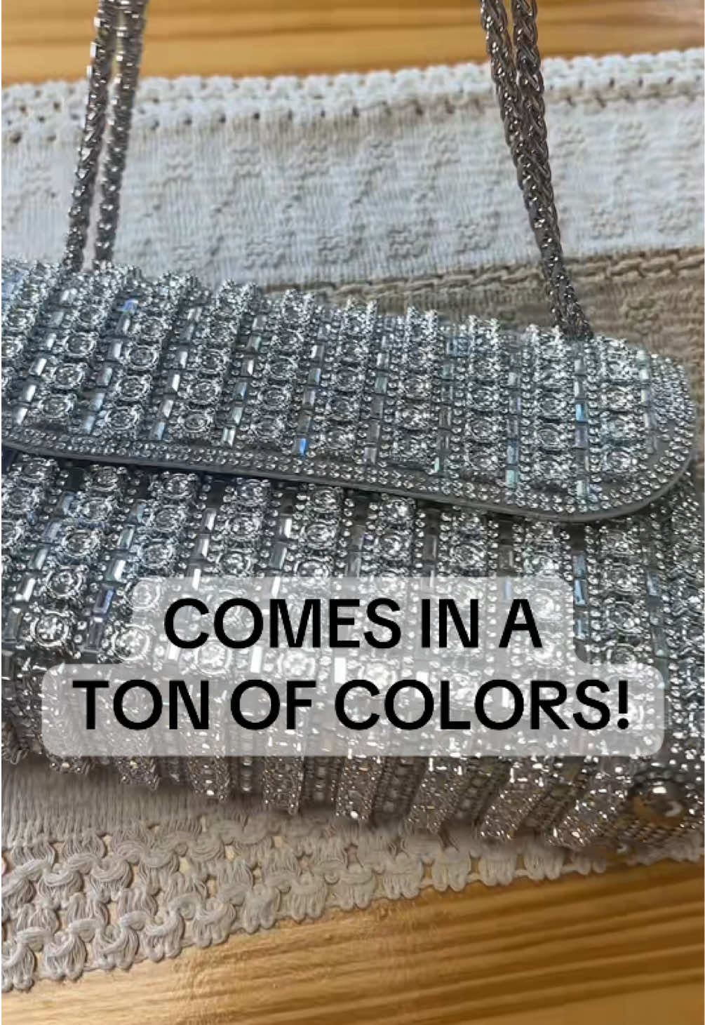 If you like bling you will love this dainty little rhinestone evening crossbody handbag! #crossbody #crossbodybag #crossbodybags #crossbodypurse #crossbodybagsforwomen #bling #blingpurse #rhinestone #rhinestonepurse #rhinestonehandbag #prombag #weddingbag  