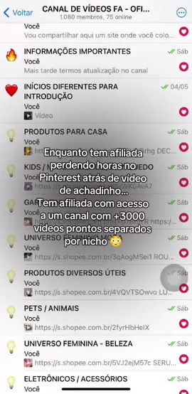 Entre no canal que manda vários vídeos prontos de achadinhos todos os dias 😍 É só baixar, colocar seu link e postar! O link tá na bio… corre pra aproveitar! 🚀 #AfiliadosShopee #shopee #shopeeaffiliates 
