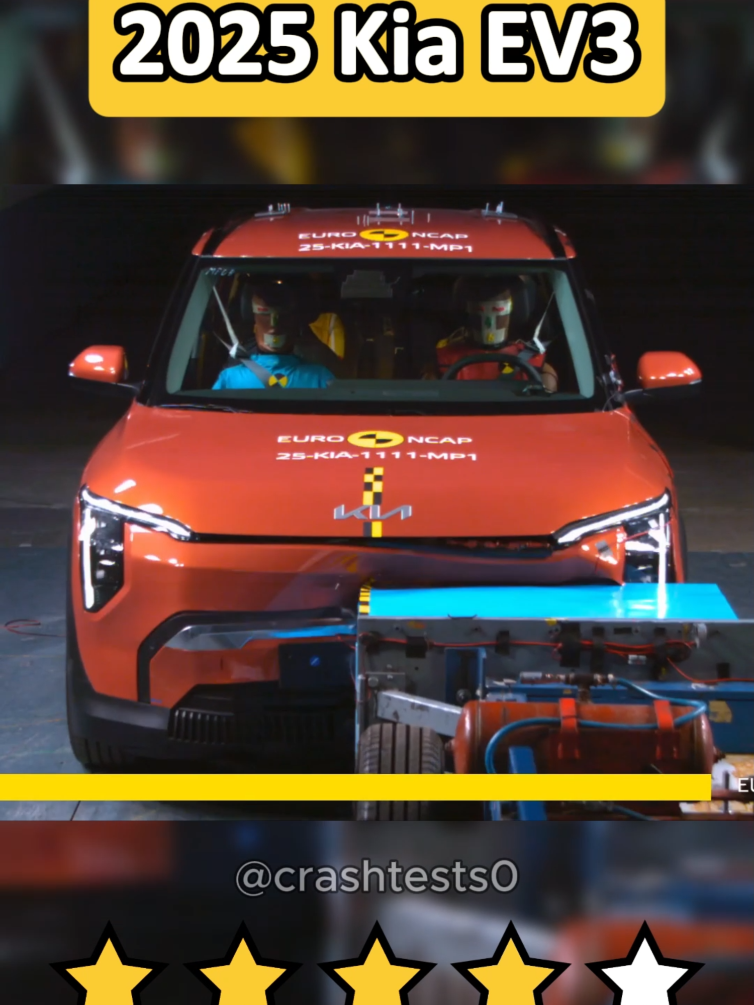 2025 Kia EV3 | Bir SUV İçin Yeterince Güvenli Mi? #car #crashtest #shorts #tiktok #keşfet #reels #foryou #instareels #kia #kiaev3