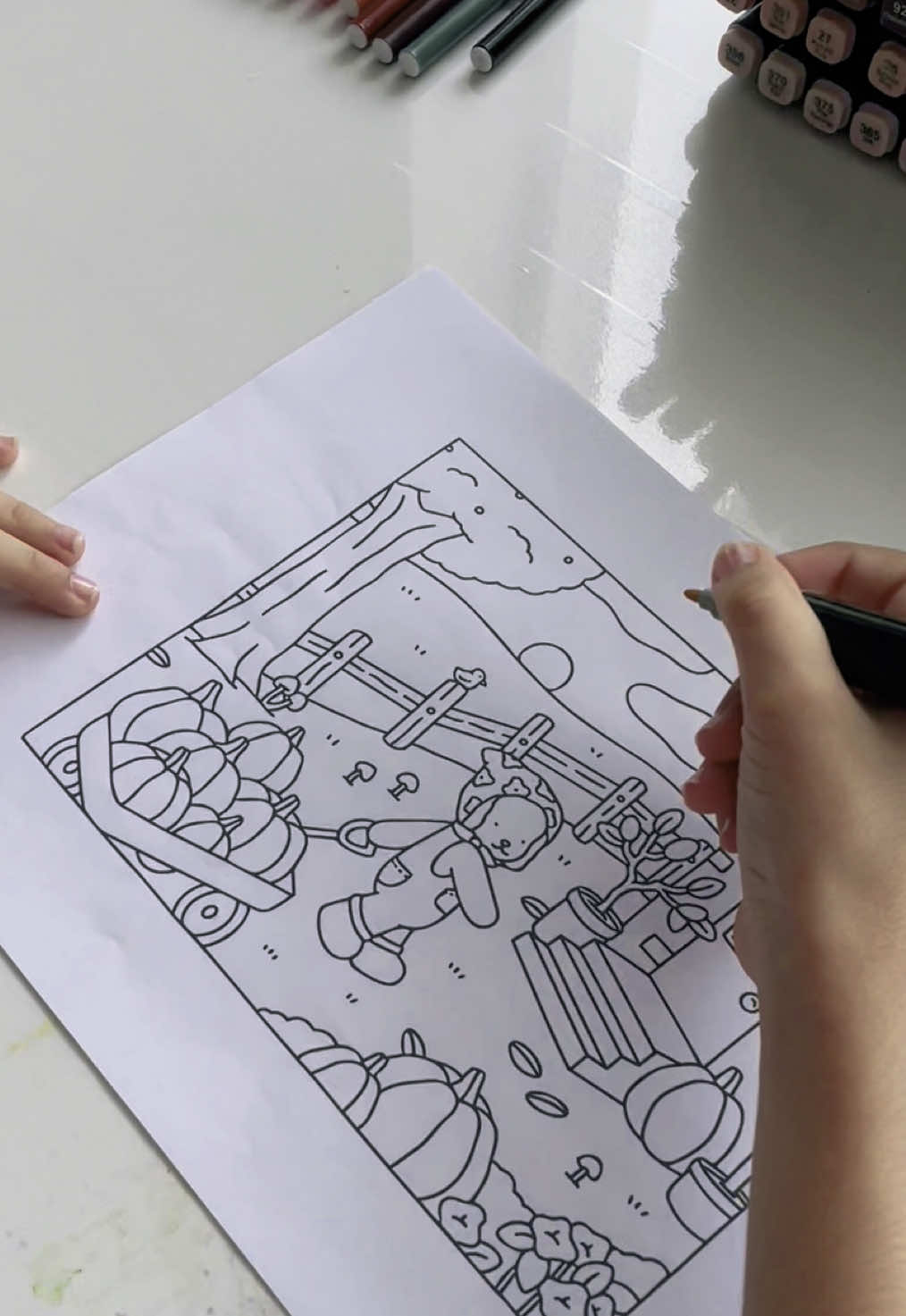 Que lindo dia de sol… anoiteceu tão rápido 🥲😂😂 #coloringbook #bobbiegoods #livrosdecolorir 