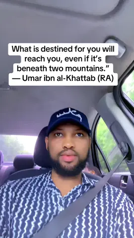 What is destined for you will reach you, even if it’s beneath two mountains.” — Umar ibn al-Khattab (RA) #foryoupage #sierraleonetiktok🇸🇱 #usamuslimtikot🇺🇸🧕☪️🕌 #islamic_video #Allah #motivation 