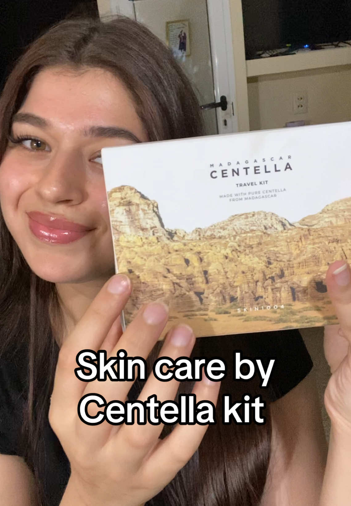 Skin care routine centella travel kit ✨ شخصيا حبييت 😍 #centella #skincareroutine #glowingskin #grwmroutine 