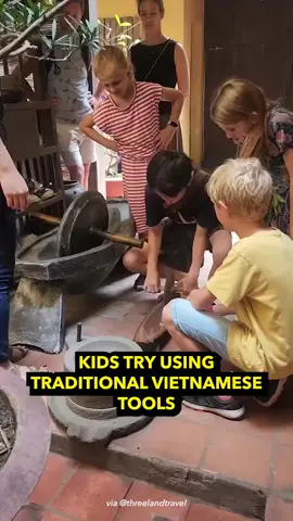 Kids took on the challenge of using old-school Vietnamese tools like the thuyền tán, a traditional herbal grinder, and quickly found out it’s not as easy as it looks. via: @threelandtravel 📽️Video by: Gabe Jung 🤳Click our linkinbio to sign up to our daily newsletter. 📰Follow us for the latest Asian News @NextShark #news #reel #vietnam #traditionaltools #thuyentán #vietnameseculture #modernkids #culturalheritage #handsontime #backtotheroots #vietnamesetraditions #generationsconnected #learningthroughfun #ruralvietnam #ricegrinding #historymeetsnow #culturalexchange #vietnamesetools #kidschallenge #heritagealive #wholesomevideo #vietpride