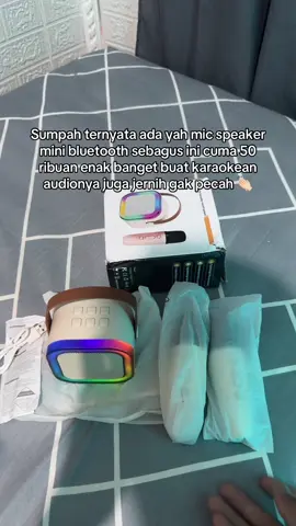 Yang hobi karaokean wajib punya nih enak banget buat karaokean #micspeakerbluetooth #micspeakerkaraoke #speakerminikaraoke 