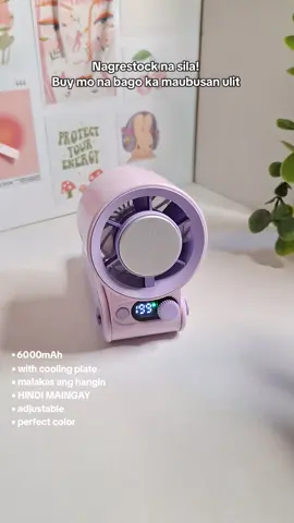 Grabe 'to, ang kunat naman ng battery. At hindi nakakahiyang gamitin at its maximum level kasi hindi maingay. 6000mAh, with cooling plate, HINDI MAINGAY, adjustable, perfect color, malakas hangin #orashare #minifan #turbofan #orasharehf19c #orashareturbofan #orashareminifan #foryoupage #coolingfan #coolingplate #lownoise #fyp ##turbofanrecommendation #purple #lavender #violet #aesthetic 