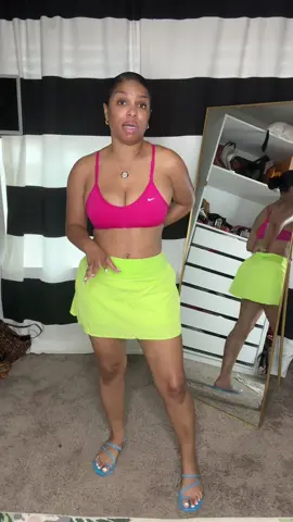 Stay cool and confident in this neon green high-waisted tennis skirt—quick-dry, built-in shorts, and pockets included. #tennisskirt #tenniskirtoutfit #tennisoutfit #pickleballskirt #SkortSeason #skorts #summershorts #TikTokShopFinds