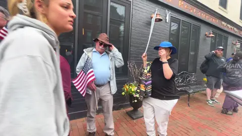 Woman likes paying her taxes #nokings #trump #propaganda #liberty #nh