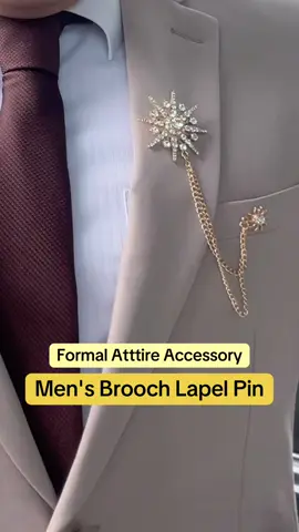 Men's Brooch Pin for Formal Attire #brooch #formal #suit #men #attire