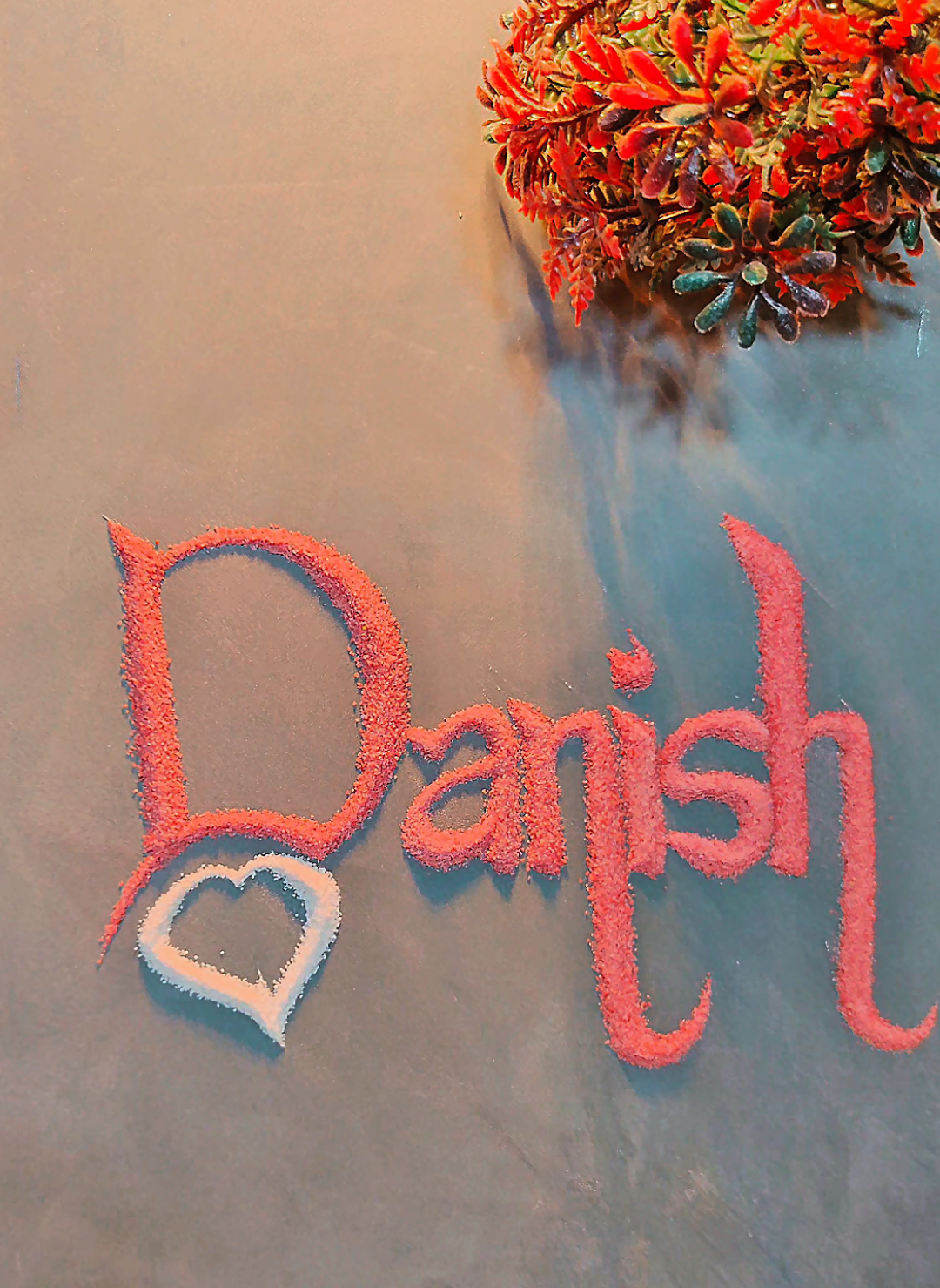 Replying to @danish_ki_mahnoorDaniah name request done ✅ 🔥💕💖 #name #sand #calligraphy #namestatus #sandart #danish 