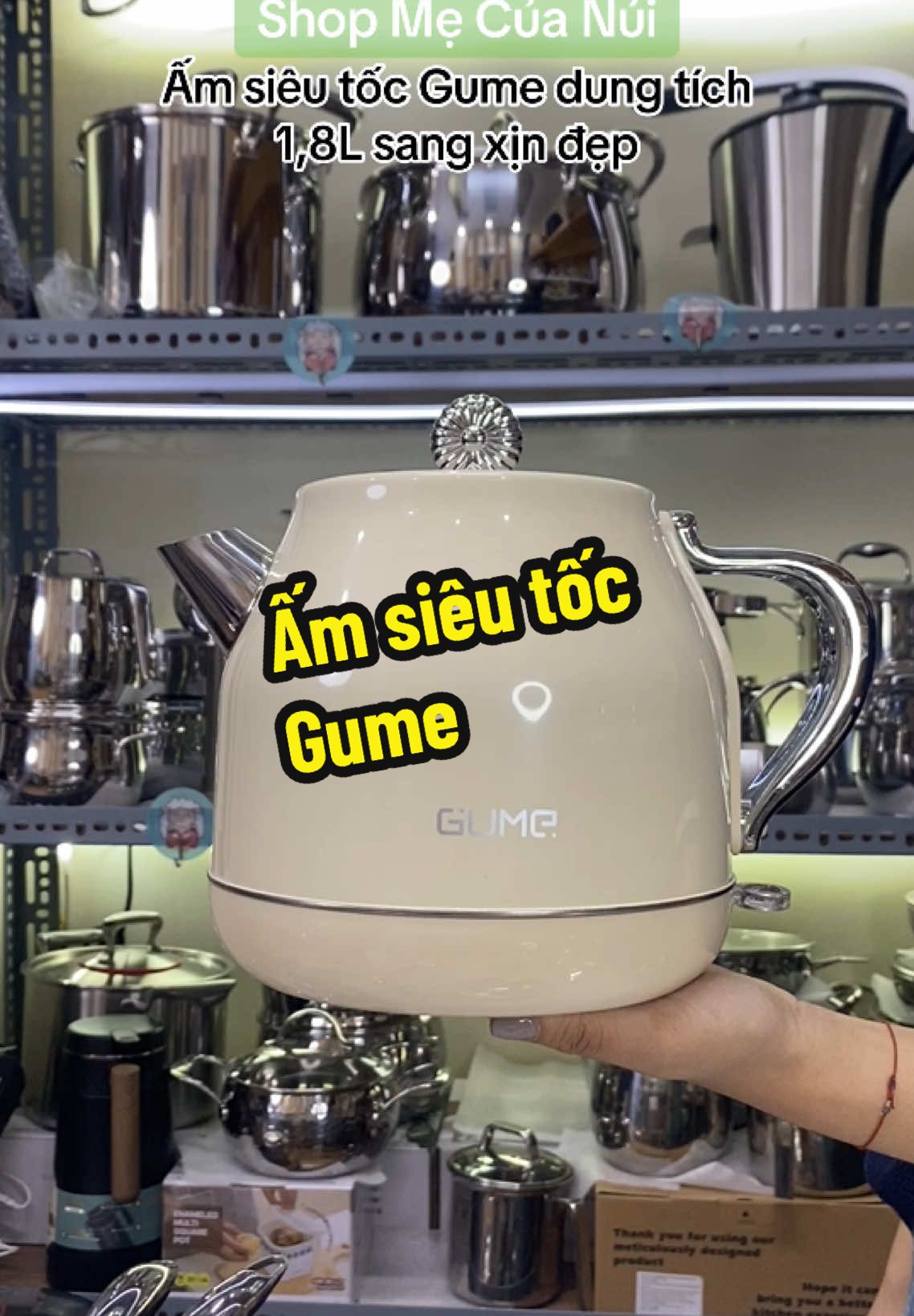 Ấm siêu tốc Gume dung tích 1,8L sang xịn đẹp #shopmecuanui #shopmecuanui1 #amsieutoc #gume 