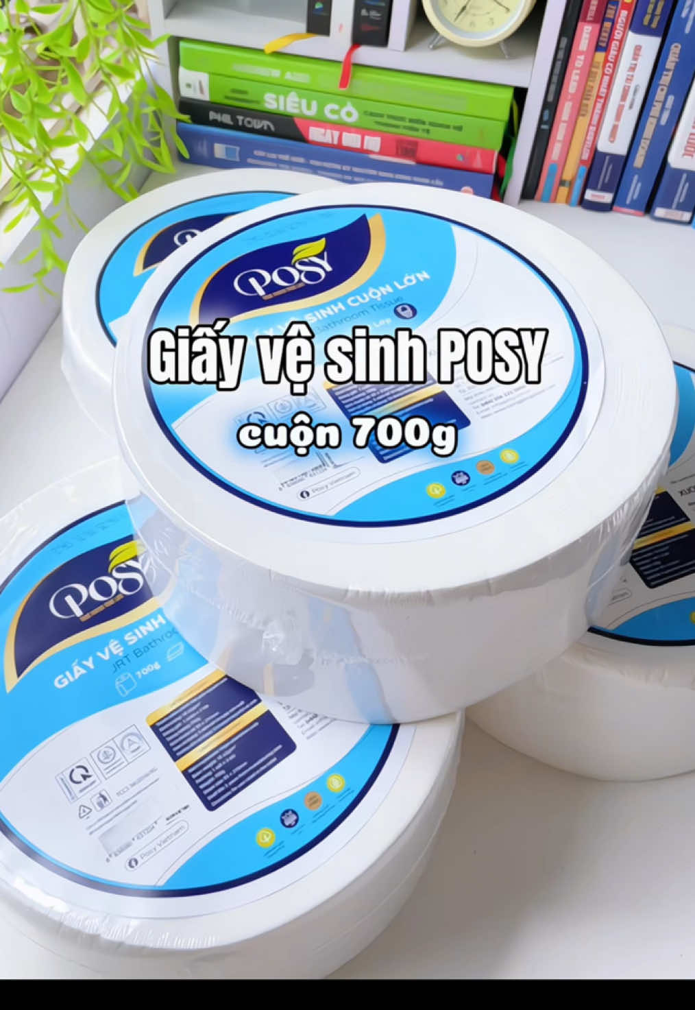 Giấy vệ sinh Posy cuộn 700g siêu to khổng lồ lại còn tiết kiệm #giayvesinhcuonlon #giayvesinhcongnghiep #giayvesinhposy #giayvesinh700gr #doit11 #khanhminhreview 