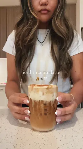 been a while since i’ve made a tiramisu latte <3  latte base: ice oat milk  double shot espresso  cold foam: mascarpone  heavy cream  milk  vanilla syrup  topping: cocoa powder  #tiramisu #latte #icedlatte #icedcoffee #coffee #coffeerecipe #latterecipe #latteideas #latteinspos #tiramisucoffee #tiramisulatte #icedoatlatte #specialtylatte #lattearttutorial #coffeeathome #latteathome #breville #espresso #nespresso #brevillebaristaexpress #espressomachine #latteidea #coffeetok #creatorsearchinsights 